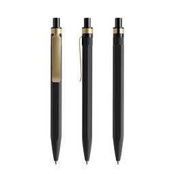 prodir QS50 Soft Touch PRS Push Kugelschreiber, Black-Gold