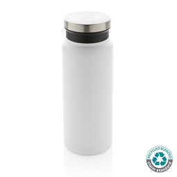 RCS recycelte Stainless Steel Vakuumflasche 600ml, weiß