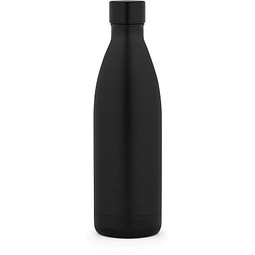 RE-BUFFON XL. Doppelwandige Trinfklasche aus Edelstahl (90% recycelt) 1L, Schwarz