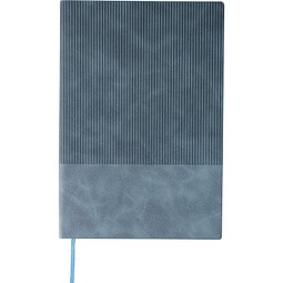Recyceltes PU-Notizbuch (A5) Elian, hellblau