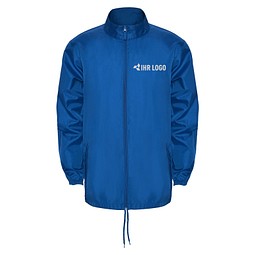 Regenjacke Island –  leichte Windjacke mit Reißverschluss, S, Royalblau