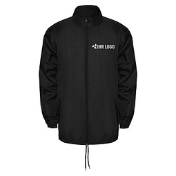 Regenjacke Island –  leichte Windjacke mit Reißverschluss, XXXL, Schwarz