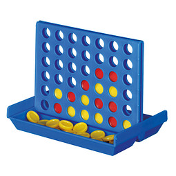 Reisespiel 4 IN A LINE,blau, gelb, rot