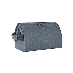 Reißverschluss-Tasche CIRCLE, blau-grau meliert