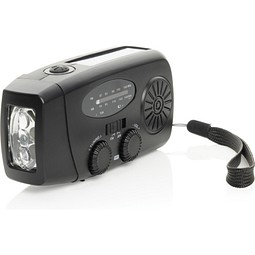 RescueWave Notfallradio aus RCS recyceltem Kunststoff, schwarz