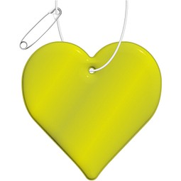 RFX™ H-09 Reflektierender PVC-Anhänger Herz, neongelb