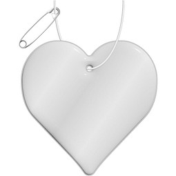 RFX™ H-09 Reflektierender PVC-Anhänger Herz, weiss