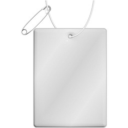 RFX™ H-12 rechteckiger reflektierender TPU-Anhänger groß, weiss