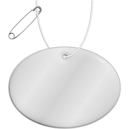 RFX™ H-12 Reflektierender, großer, runder Anhänger, weiss