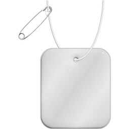 RFX™ H-20 rechteckiger reflektierender PVC-Anhänger XXL, weiss