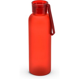 RIO rPET. Trinkflasche (600ml) aus recyceltem PET (100 % rPET) mit matter Oberfläche, Rot