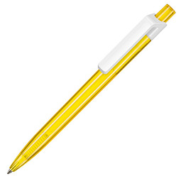 RITTER PEN Druckkugelschreiber Insider, blaue Mine, transparent, gelb/weiß