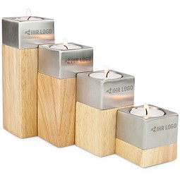 ROMINOX® 4er Teelicht-Set // Luce, braun