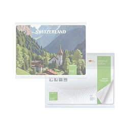 rPET GripCleaner® 4in1 Mousepad 21x15 cm , weiss / individuell