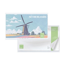 rPET GripCleaner® 4in1 Mousepad 28x16 cm , weiss / individuell