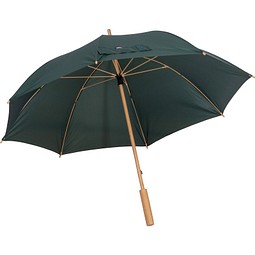 RPET Regenschirm mit Bambusgestänge LETITIA, dunkelgrün