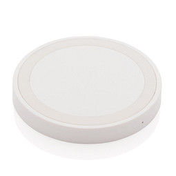 XD COLLECTION Runder Wireless-Charger 5W, weiß