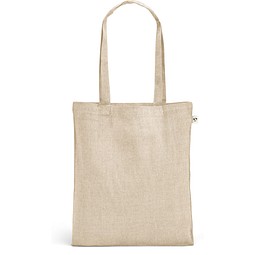 RYNEK. Tragetasche aus recycelter Baumwolle (70%), polyester (30% rPET) (140 g/m²), Natur