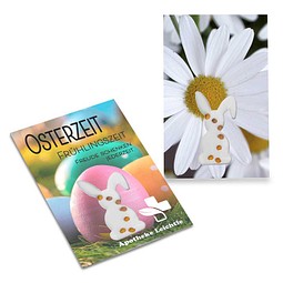 Samen-Karte-Mini Ostern, Margerite, 2-seit. Druck