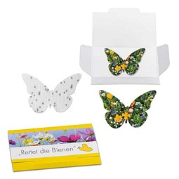 Samenpapier in Klappkärtchen, Ostern, Schmetterling, 1-seit. Druck