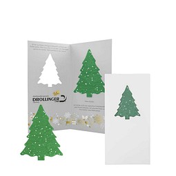 Samenpapier-Karte Fichte, Graspapier, 2-seit. Druck