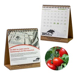 Samenpapier-Tischkalender, Tomate, 1-seit. Druck