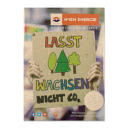 Samentütchen Mini - Graspapier - Basilikum, braun