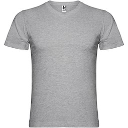 Samoyedo T-Shirt mit V-Ausschnitt für Herren, Marl Grey, 3XL