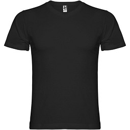 Samoyedo T-Shirt mit V-Ausschnitt für Herren, schwarz, L