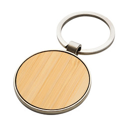 Schlüsselanhänger CIRCLE,braun, silber