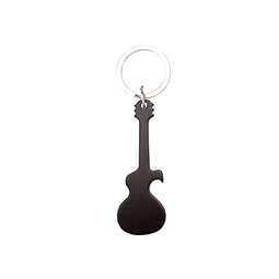 Schlüsselanhänger mit Flaschenöffner "Rockstar", schwarz