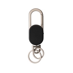 Schlüsselanhänger Keyfinder mit weltweiter Ortung und USB-C, schwarz, grau