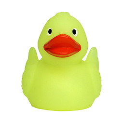 Schnabels® Bade-Ente mit fluoreszierendem Nachleucht-Effekt, gelb/orange
