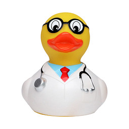 Schnabels® Bade-Ente Professor, bunt