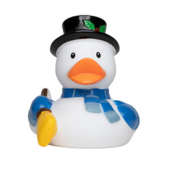 Schnabels® Bade-Ente Schneemann, weiß