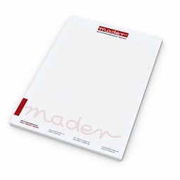 Geiger-Notes Schreibblock A4 Recycling weiß, 25 Blatt, inkl. Digitaldruck