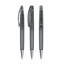 senator® Drehkugelschreiber Bridge Clear MT, blaue Mine, grau 445