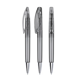 senator® Drehkugelschreiber Bridge Clear MT, blaue Mine, grau cool gray 9