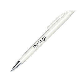 senator® Kugelschreiber Challenger Polished MT, blaue Mine, weiß mit Metallspitze