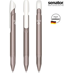 senator® Evoxx Duo Polished Recycled Druckkugelschreiber, warm gray 10
