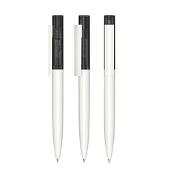 senator® Drehkugelschreiber Headliner Clear, blaue Mine, weiß,schwarz