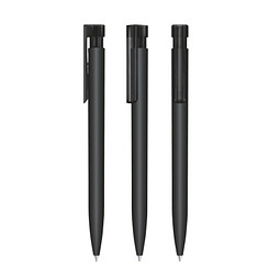 senator® Druckkugelschreiber Liberty Soft Touch, blaue Mine, schwarz