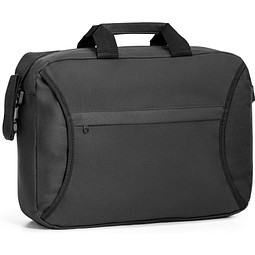 SEOUL. Kongressmappe aus 600D Polyester, Schwarz