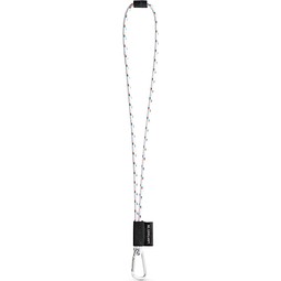 SET Lanyard NAUTIC Long mit Karabiner und Sicherheitsverschluss, Weiß