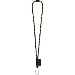 SET Lanyard NAUTIC Long mit Karabiner und Sicherheitsverschluss, Schwarz/Gelb