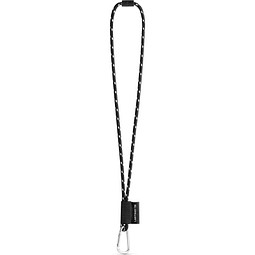 SET Lanyard NAUTIC Long mit Karabiner und Sicherheitsverschluss, Schwarz/Weiß