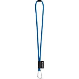 SET Lanyard TUBE Long mit Karabiner und Sicherheitsverschluss, Blau