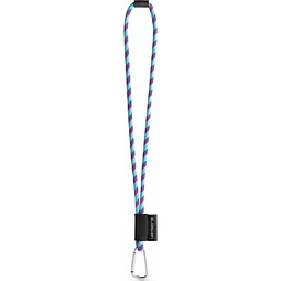SET Lanyard TUBE Long mit Karabiner und Sicherheitsverschluss, Lila/Hellblau