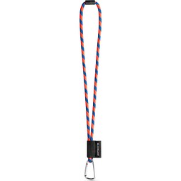 SET Lanyard TUBE Long mit Karabiner und Sicherheitsverschluss, Orange/Königsblau