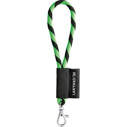 SET Lanyard TUBE Short mit Karabiner, Grün/Schwarz